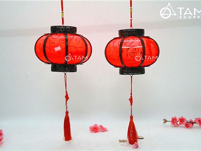 Lồng đèn đỏ điện tử có đèn Led dùng pin số 07 ĐK 14cm